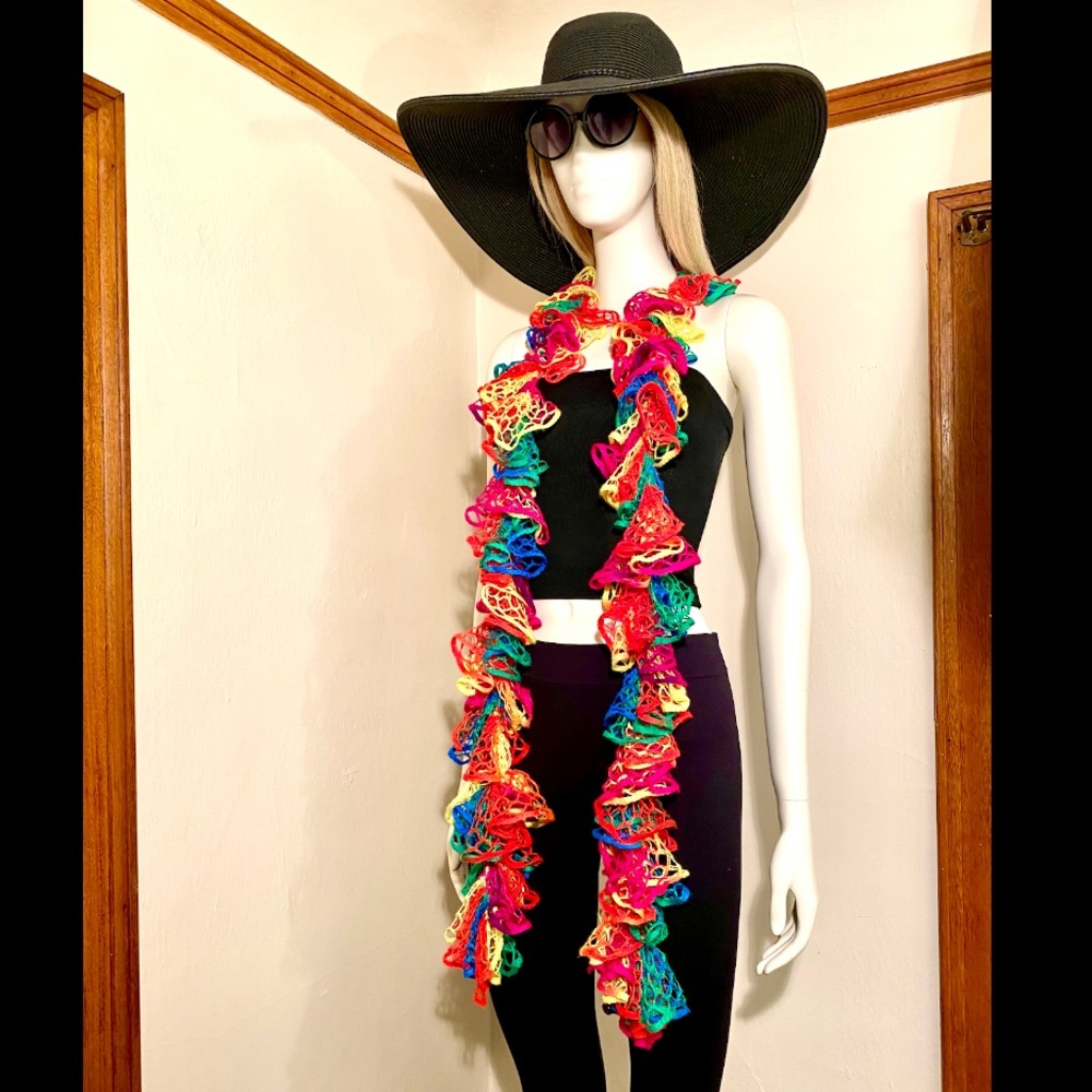 Vibrant Crochet Scarf - Picture 13 of 13
